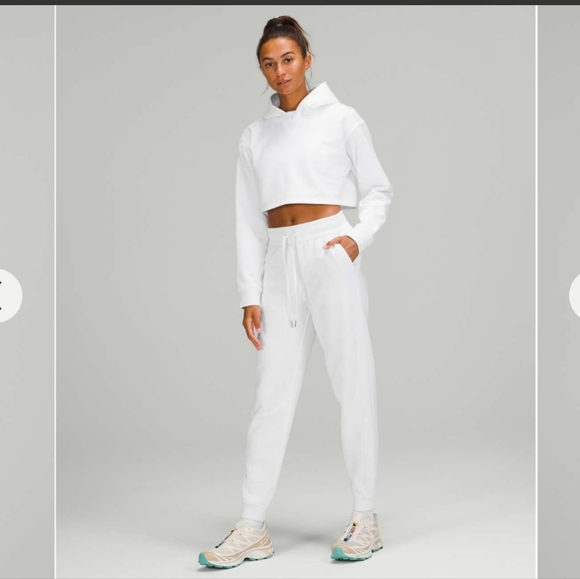 Lululemon All Yours Cropped Hoodie White Size 0 - Picture 4 of 5